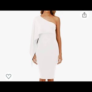 One Shoulder Off Ruffle Bodycon